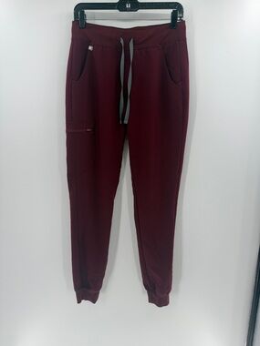 Figs Women's Zamora Jogger Scrub Pants - Burgundy - Small Tall